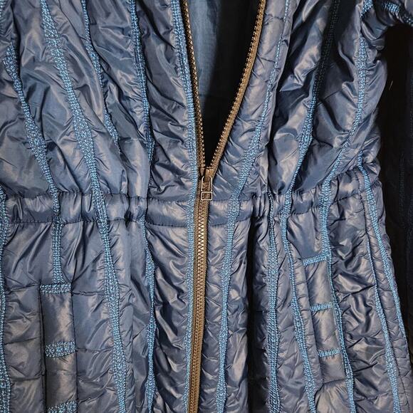 Cabi Womens Blue Full Zip Nylon Lined Winter Quilted Poseidon Puffer Jacket S - Picture 5 of 10
